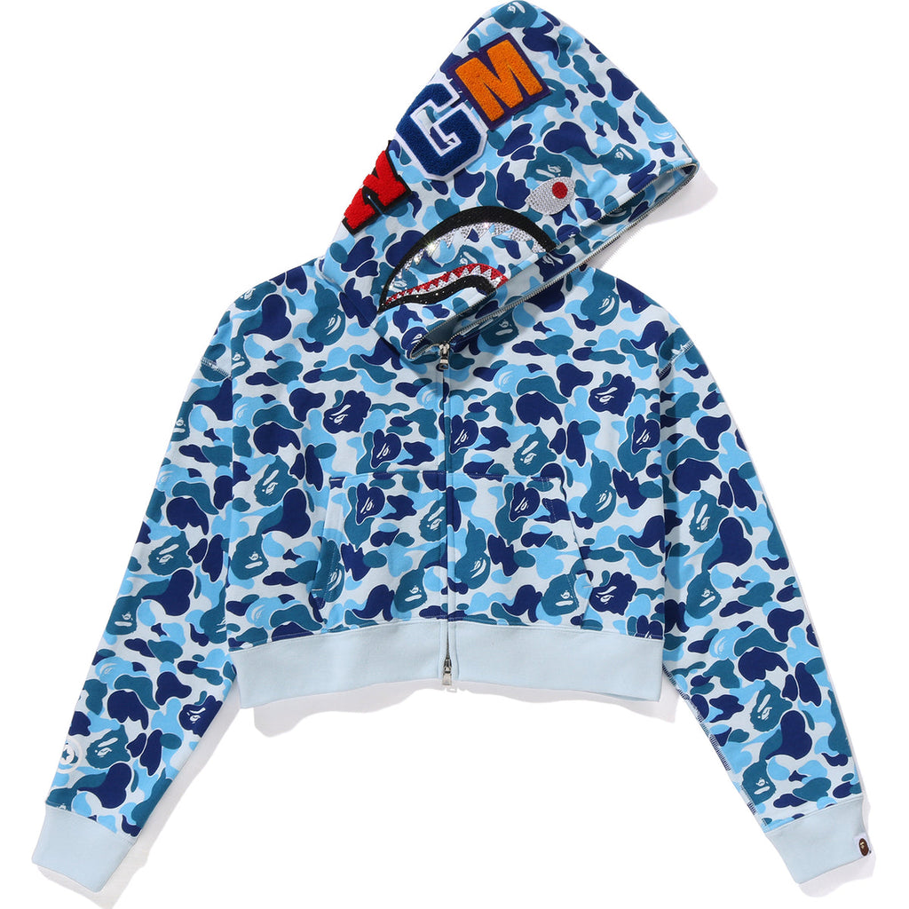 Abc Camo Crystal Stone Shark Full Zip Hoodie Mens