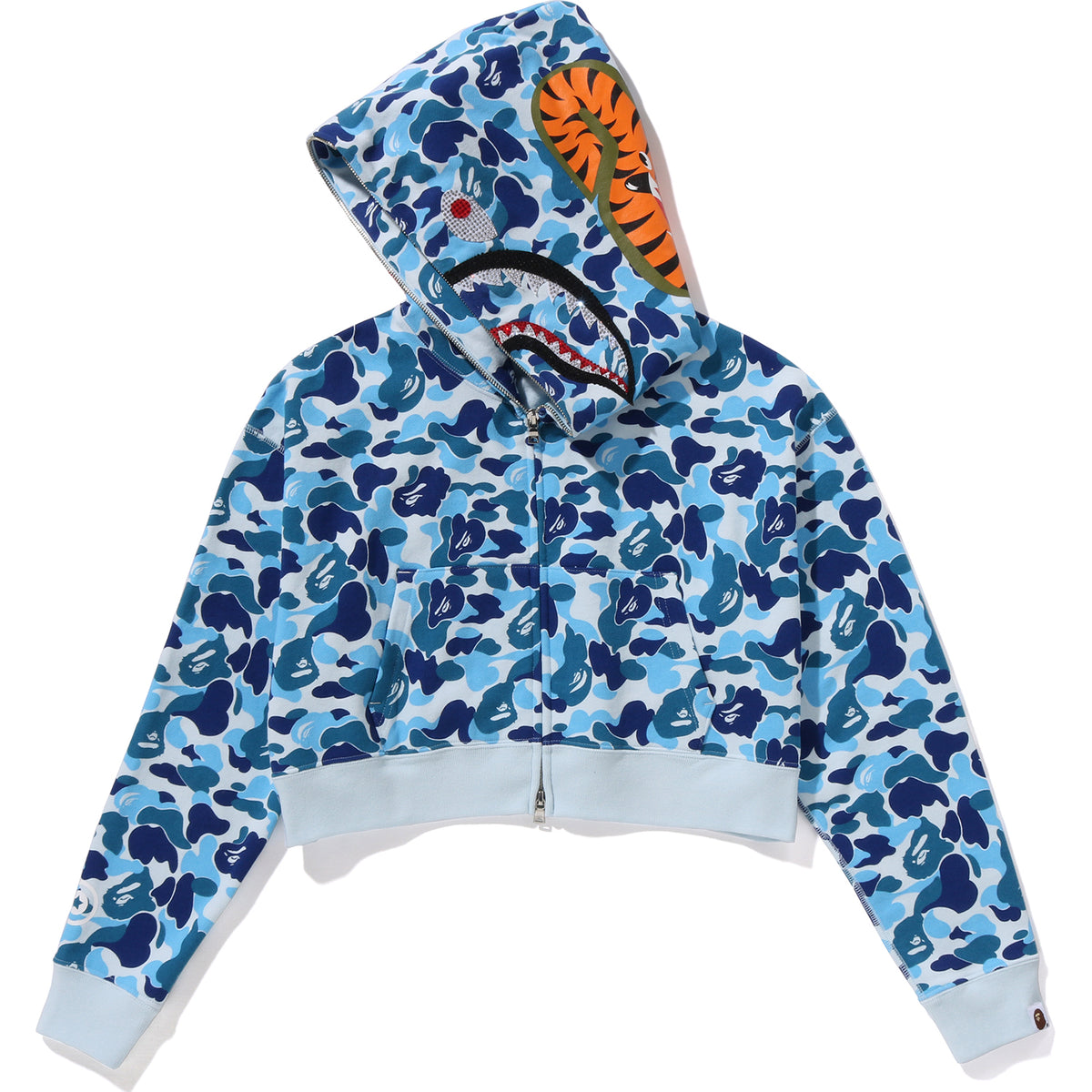 Abc Camo Crystal Stone Shark Full Zip Hoodie Mens