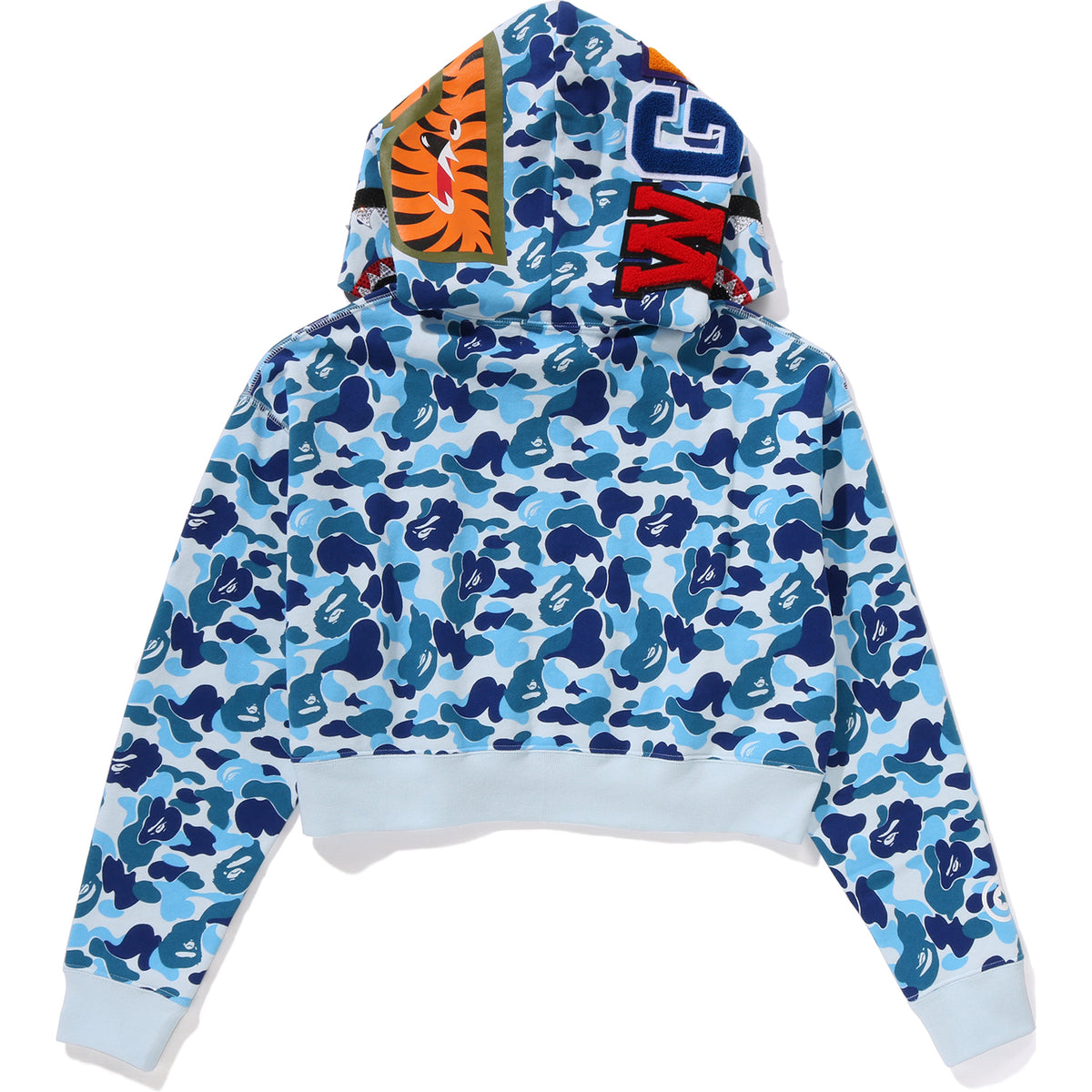 Abc Camo Crystal Stone Shark Full Zip Hoodie Mens