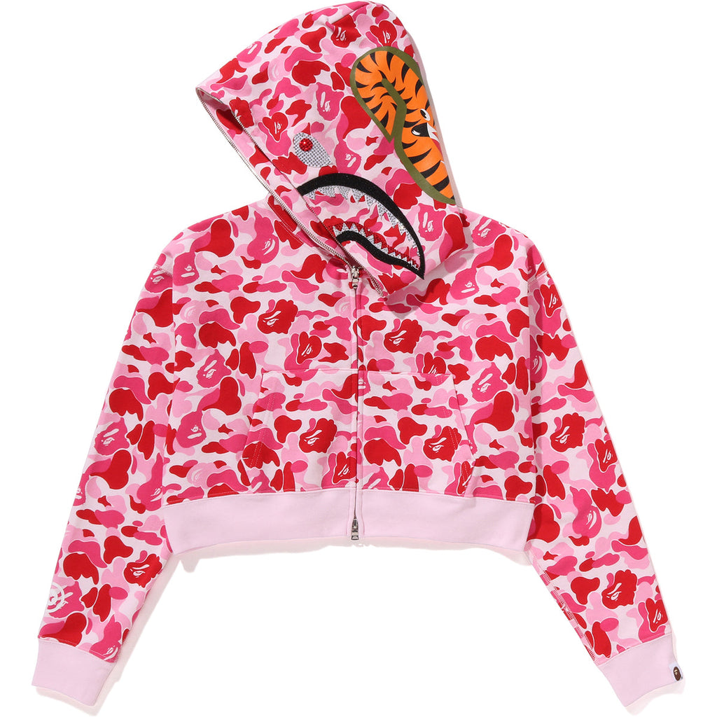 Abc Camo Crystal Stone Shark Full Zip Hoodie Mens