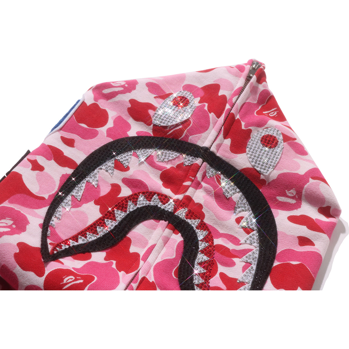 Abc Camo Crystal Stone Shark Full Zip Hoodie Mens
