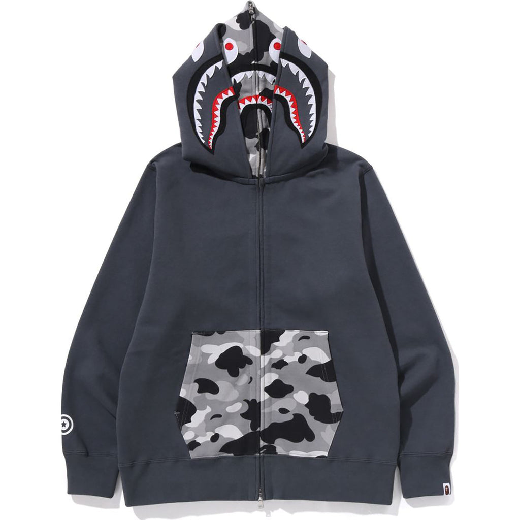 1st Camo Shark Full Zip Double Hoodie Mens