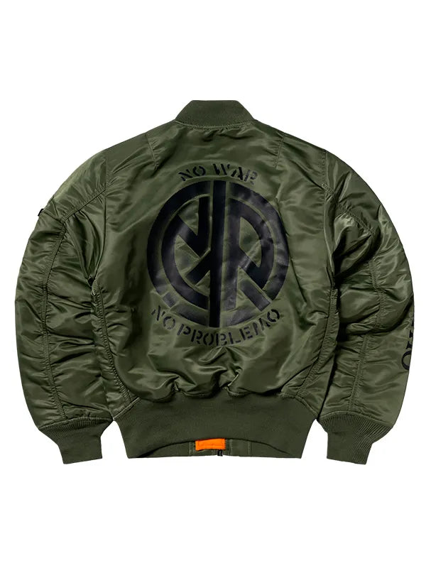 Alpha X No Problemo No War MA-1 Reversible Jacket