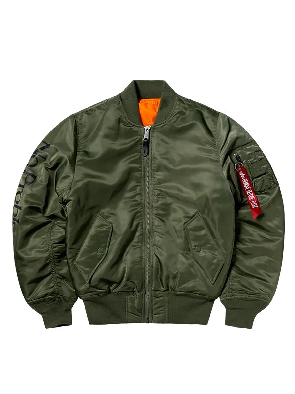 Alpha X No Problemo No War MA-1 Reversible Jacket