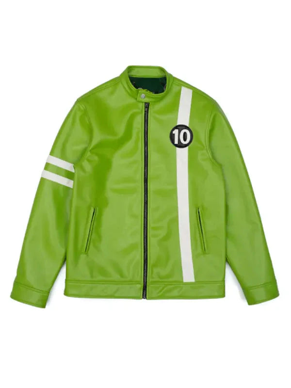 Ben 10 Cosplay Green Leather Jacket Clanton Jacket