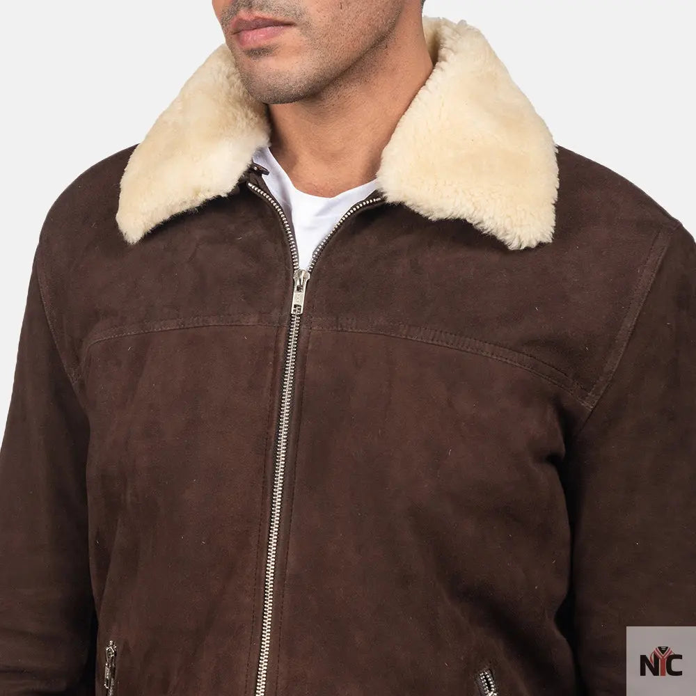 Coffner Brown Shearling Fur Jacket Clanton Jacket
