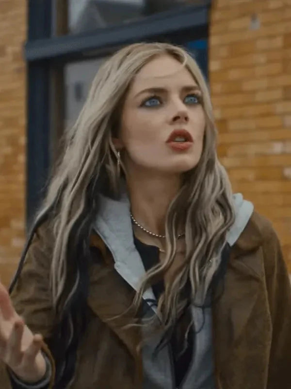 Eenie Meanie Samara Weaving Suede Leather Jacket Clanton Jacket