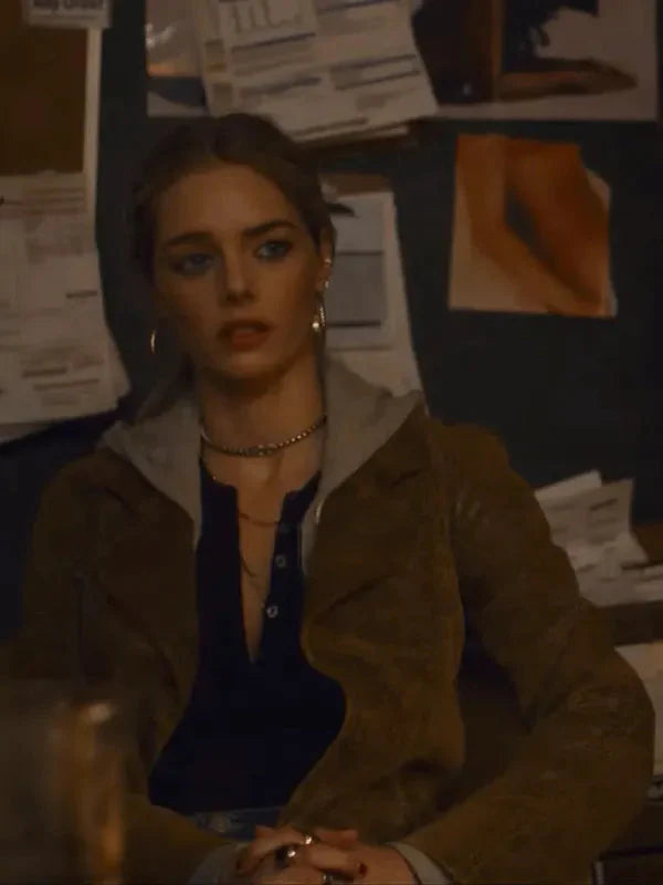 Eenie Meanie Samara Weaving Suede Leather Jacket Clanton Jacket