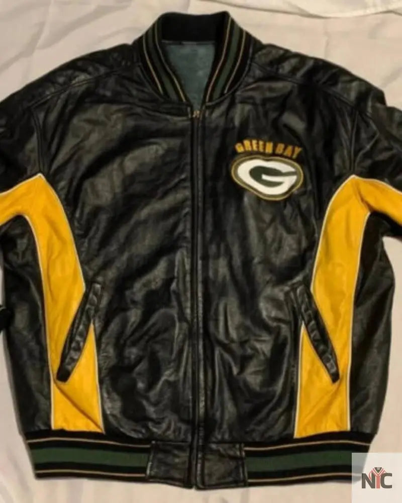 G-III Carl Banks Green Bay Packers Leather Jacket Clanton Jacket