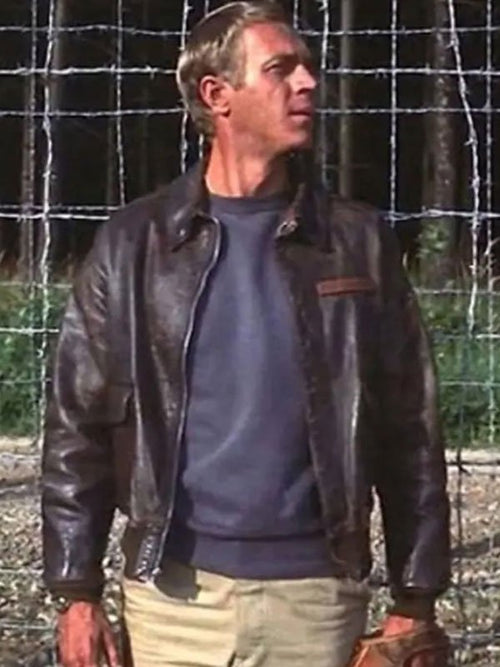 The Great Escape Steve McQueen Black Leather Jacket
