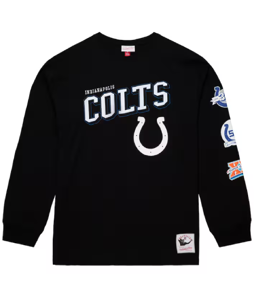 Indianapolis Colts Mitchell & Ness Black Vintage T-Shirt