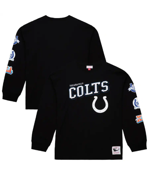 Indianapolis Colts Mitchell & Ness Black Vintage T-Shirt