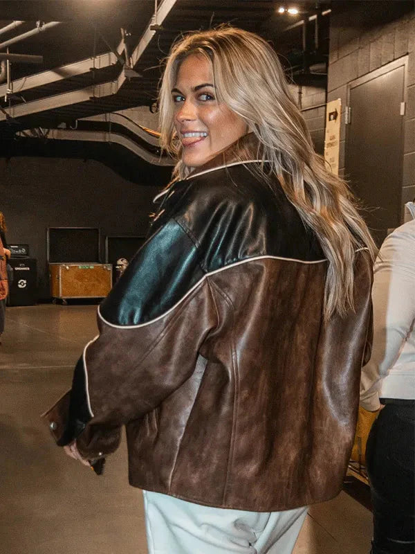 Intuit Dome California Alana Springsteen Vegan Leather Jacket Clanton Jacket