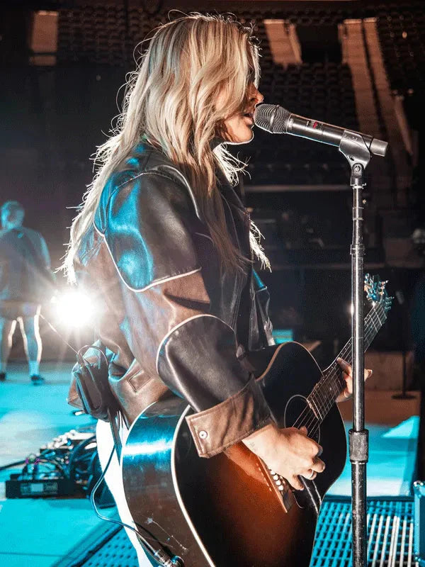 Intuit Dome California Alana Springsteen Vegan Leather Jacket Clanton Jacket