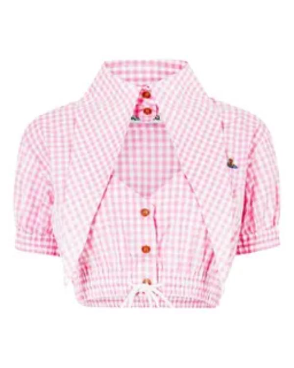 Maintenance Required 2025 Madison Bailey Pink Cut Out Blouse