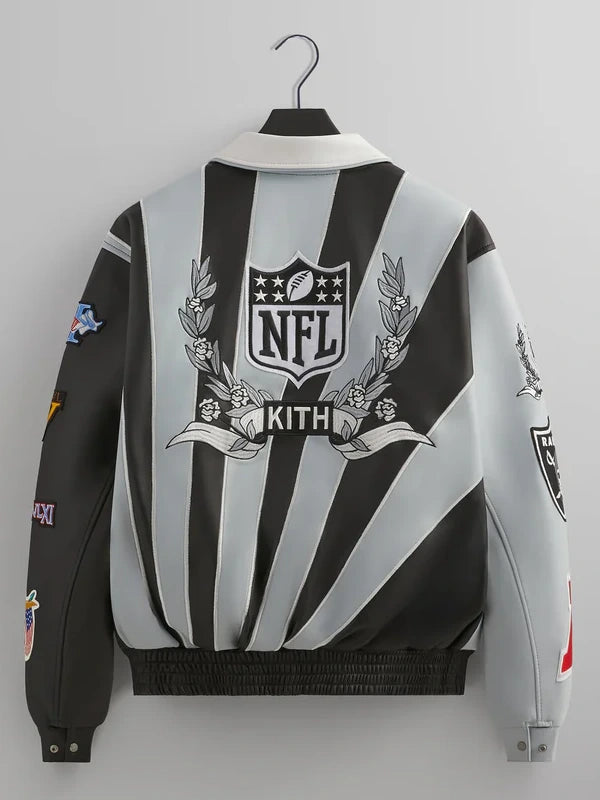 Kith & Jeff Hamilton for the NFL: Raiders Leather Varisty Jacket