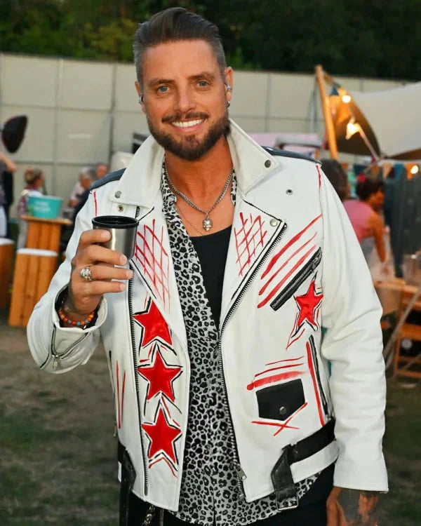 Keith Duffy Flackstock Festival 2025 Leather Jacket Clanton Jacket