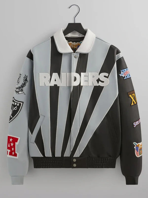 Kith & Jeff Hamilton for the NFL: Raiders Leather Varisty Jacket