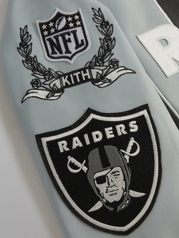 Kith & Jeff Hamilton for the NFL: Raiders Leather Varisty Jacket