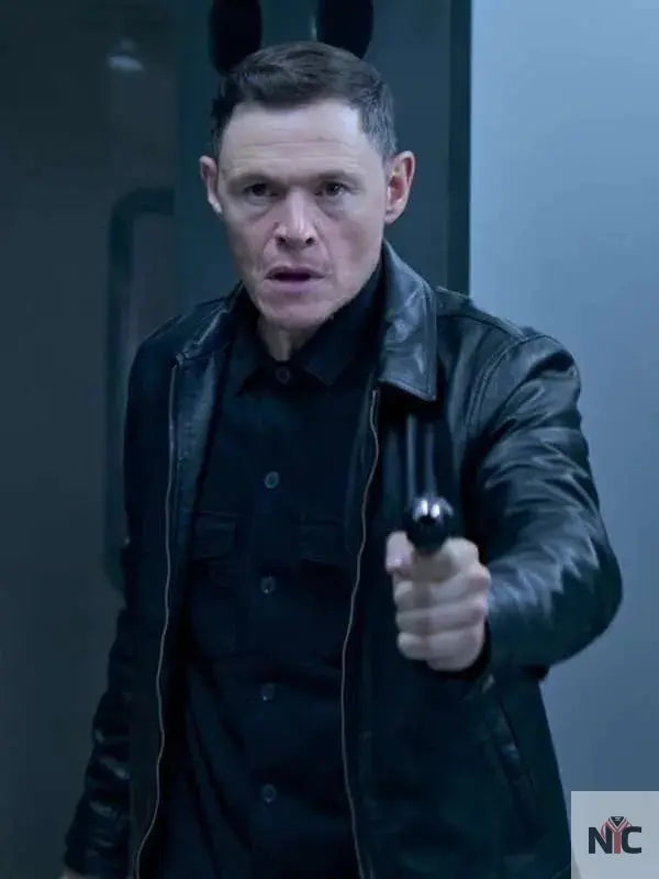 Lift 2024 Burn Gorman Black Leather Jacket Clanton Jacket