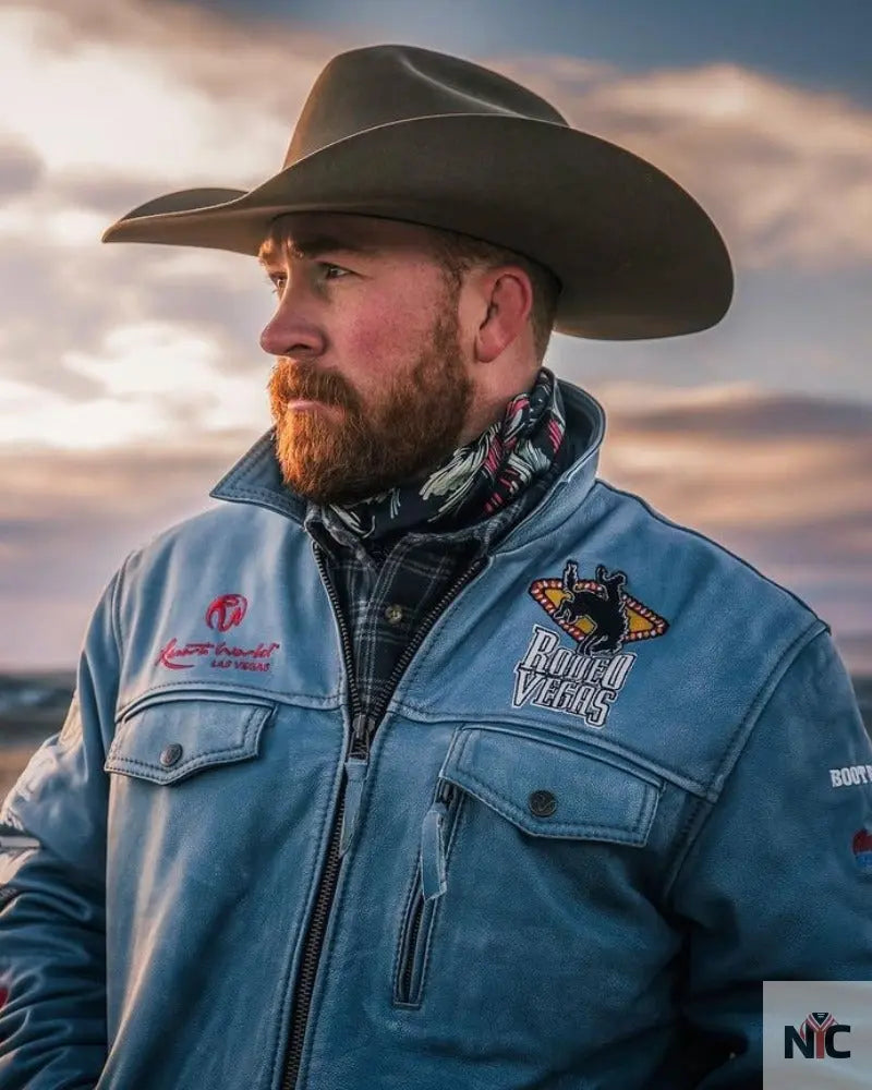 Men’s Rodeo Vegas Leather Jacket Clanton Jacket