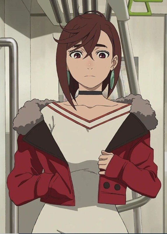 Momo Ayase Dandadan Red Jacket