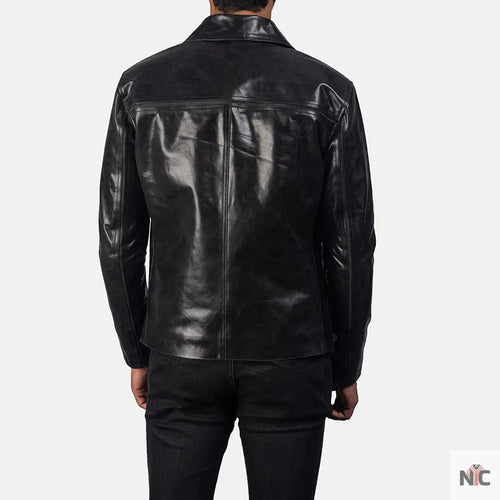 Mystical Black Leather Jacket Clanton Jacket