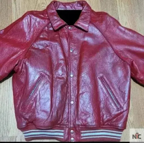 Red Avirex Indian Motorcycle Jacket Clanton Jacket