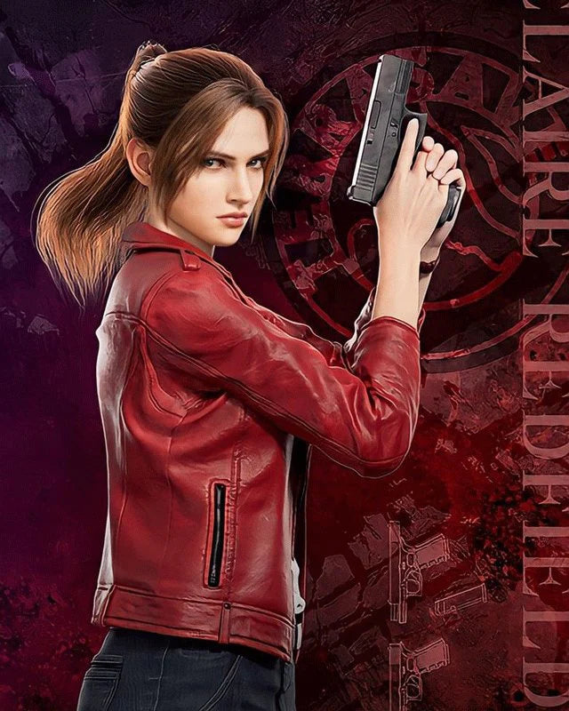 Resident Evil: Death Island Claire Redfield Leather Jacket