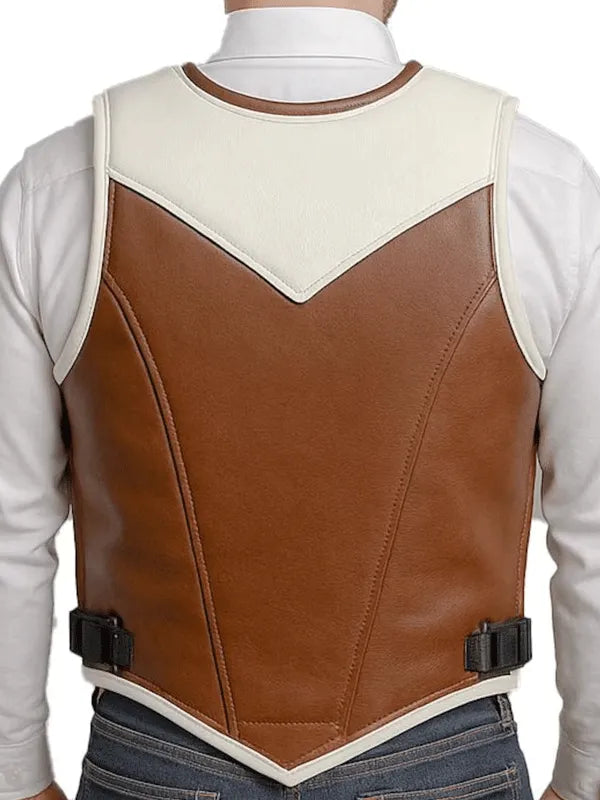 Rodeo Western Bull Riding Leather Vest