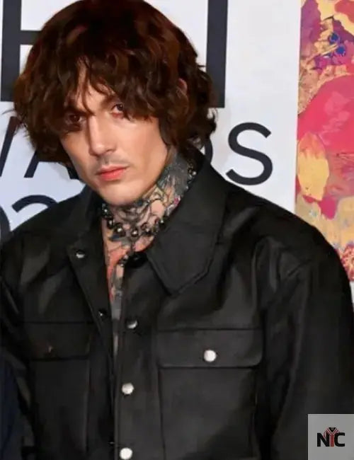 Singer Oliver Sykes Black Crop Leather Jacket Clanton Jacket