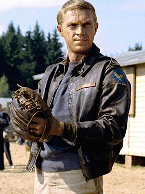 The Great Escape Steve McQueen Black Leather Jacket