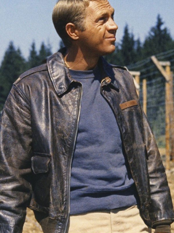 The Great Escape Steve McQueen Black Leather Jacket