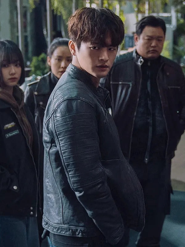 Twelve Won Seung Black Leather Jacket