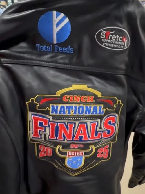 USTRC 2025 Finals Black Leather Jacket