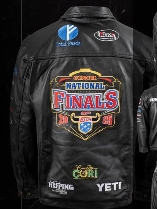 USTRC 2025 Finals Black Leather Jacket