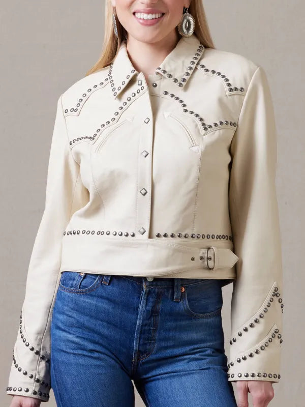 Women Rodeo Done & Dusted Leather Jacket